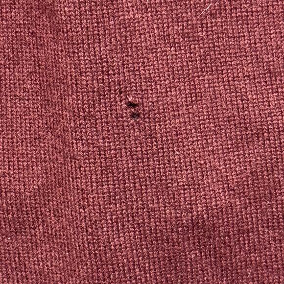 Quince 100% Cashmere V-Neck Sweater Burgundy Size XL – NWT (Flawed) - Picture 5 of 8